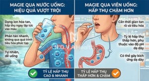 Vì sao bổ sung Magie qua nước hiệu quả hơn viên uống?